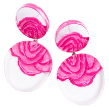 Load image into Gallery viewer, ZSISKA Design Rosette 2-Bead Earrings - Crimson
