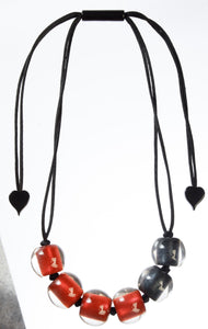 ZSISKA DESIGN - ADJUSTABLE CORD NECKLACE - COLOURFUL BEADS