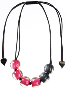 ZSISKA DESIGN - ADJUSTABLE CORD NECKLACE - COLOURFUL BEADS