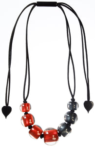 ZSISKA DESIGN - ADJUSTABLE CORD NECKLACE - COLOURFUL BEADS