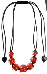 ZSISKA DESIGN - ADJUSTABLE CORD NECKLACE - COLOURFUL BEADS