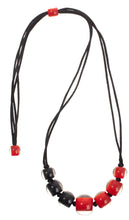 Load image into Gallery viewer, ZSISKA Design Colourful Beads 7-Bead Necklace - Ivory &amp; Navy
