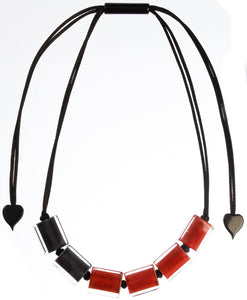 ZSISKA DESIGN - ADJUSTABLE CORD NECKLACE - COLOURFUL BEADS