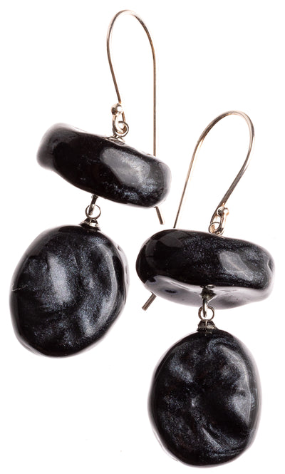 ZSISKA Design Organic 2-Bead Earrings - Manta