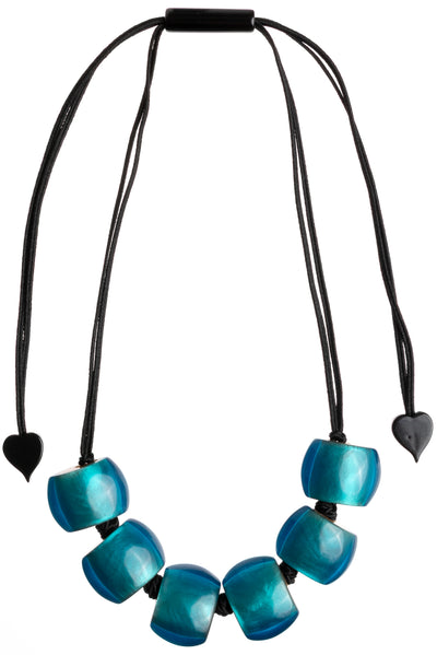 ZSISKA Design Bellissima 6-Bead Necklace - Galaxy Blue