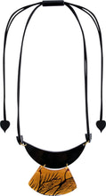 Load image into Gallery viewer, ZSISKA DESIGN Autumn 2-Bead Adjustable Necklace — Metallic Gold Black
