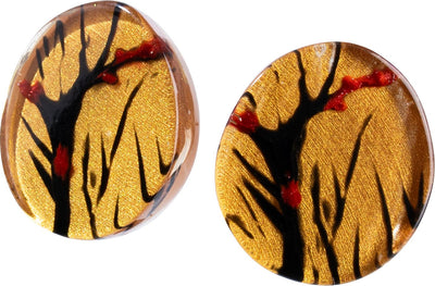 ZSISKA DESIGN Autumn 1-Bead Pin Earrings