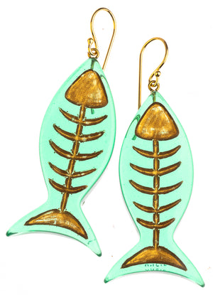ZSISKA Design Pisce 1-Bead Earrings - Emerald