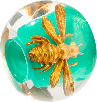 BLISS by ZSISKA Glitz Series Bead — Teal Insect