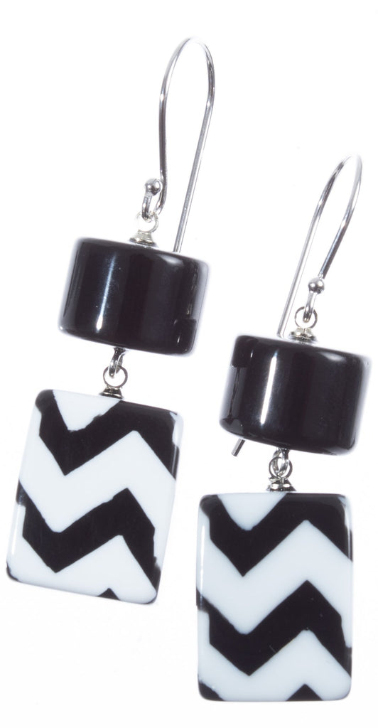 PRUE BY ZSISKA - SHORT HOOK EARRING - 2 BEAD - EARRING - FIESTA