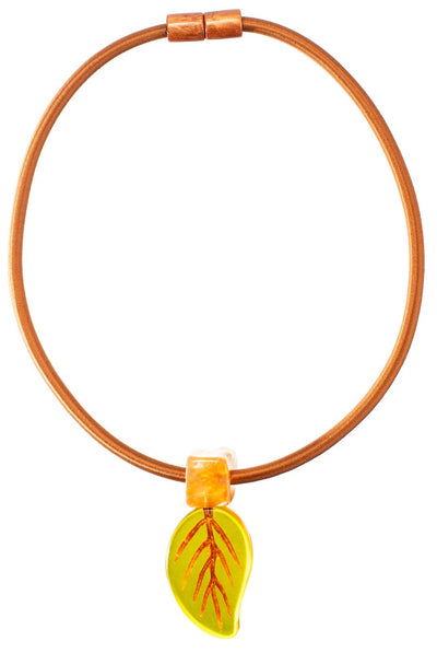 PRUE by ZSISKA Foliage 2-Bead Magnet Necklace