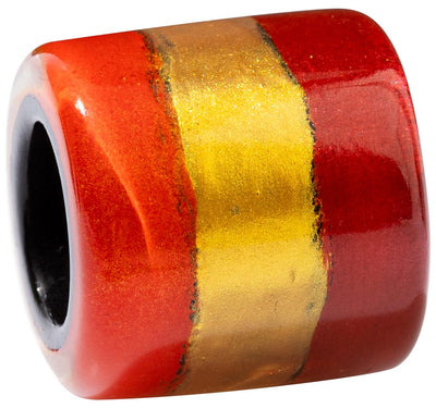 PRUE by ZSISKA Prue's Bliss Bead — Striped tube, red
