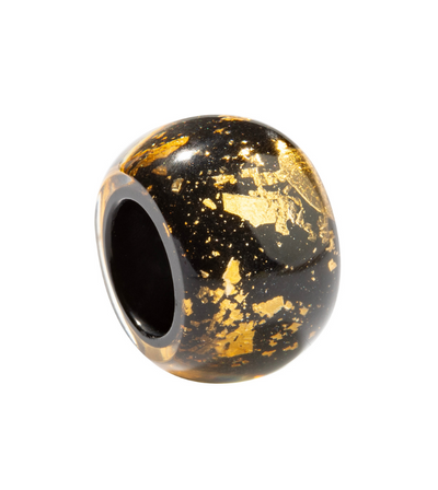 BLISS by ZSISKA - BLISS BEAD - GLAM - Black with Gold Flakes
