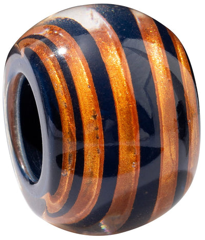 BLISS by ZSISKA Musee Series Bead — Striped, blue