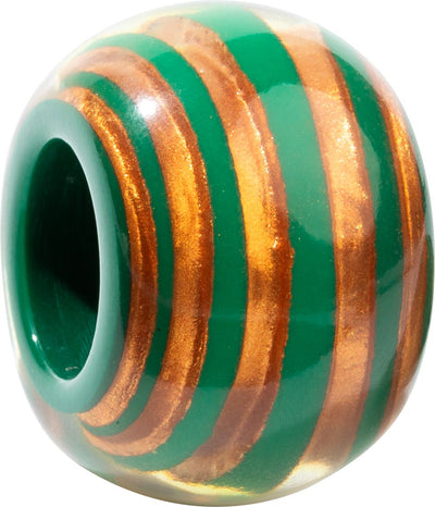 BLISS by ZSISKA Musee Series Bead — Striped, green