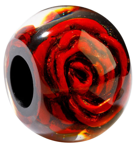 BLISS by ZSISKA - GLITZ- Red Rose motif bead