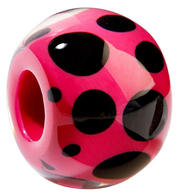 BLISS by ZSISKA - MUSEE- Pink and black polka dot bead