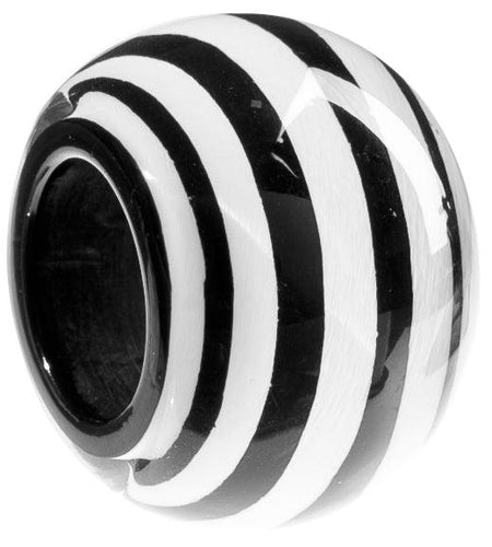 BLISS by ZSISKA - MUSEE- Striped black and white bead