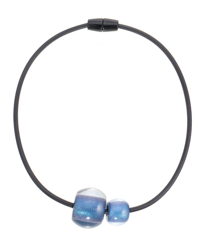 Colourful Beads Necklace - Blue - 2 Beads - ZSISKA