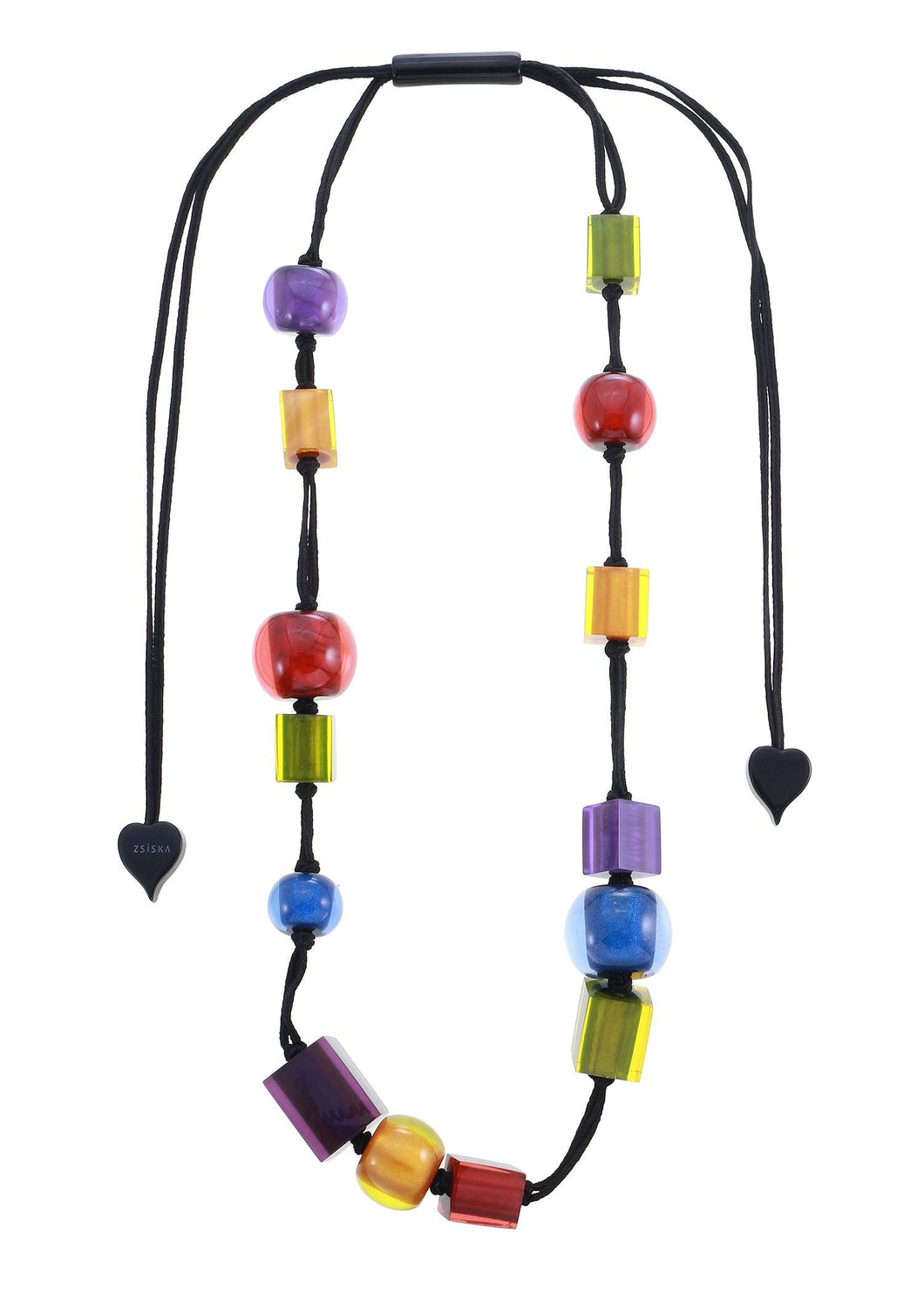 Colourful Beads Necklace - Winter Spectrum - 14 Beads - ZSISKA